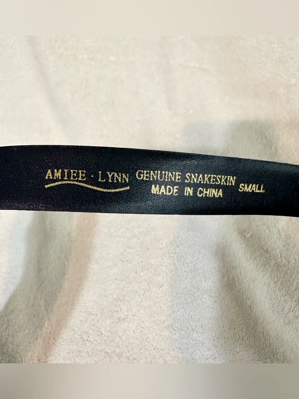 Amiee Lynn Genuine Snakeskin Belt Vintage Y2K Silver Buckle Animal Print Small